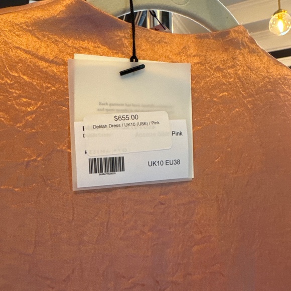 NWT Regina Pyo Delilah Dress pink satin UK10 EU 38 - Picture 2 of 5